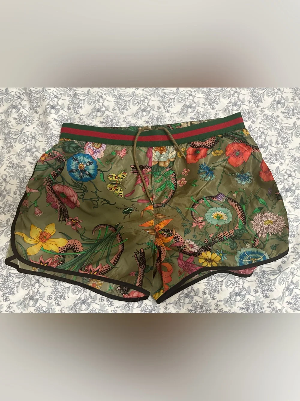 GUCCI Flora Snake swim shorts